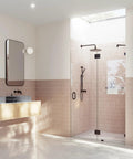 Frameless Shower Door Hinge With Enduroshield Glass Coating, 78 By 47.75 Inches, Polished Brass Finish, Heavy Duty Mount, Smooth Swing, No Fuss Install, Water Resistant Seal, Ideal Upgrade For Modern Glass Enclosures on glass shower door