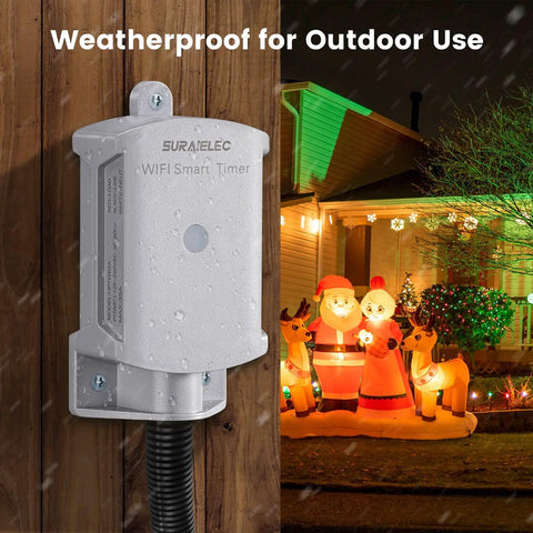 Built Tough Wifi Smart Timer Switch For Outdoor Electrical Junction Boxes 35 Amp 120 Volt Weather Resistant Power Controller