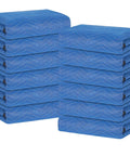 Stack of Ultra Large 80 By 72 Inch Moving Blankets 12 Pack Beefy Heavy Duty Furniture Pads, Blue Quilted, Side View