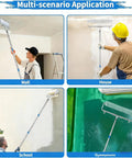 18 Inch Paint Roller Kit With Long Reach Pole And Deep Paint Tray For Fast Wall Ceiling Application used in various settings.