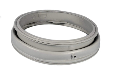 Close-up of Washer Door Gasket And Boot Seal With Drain Port 4986ER0004F OEM Replacement, showing durable rubber material and drain port.