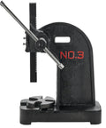 Rugged 3 Ton Manual Arbor Press, Heavy Duty Cast Iron Desktop Hand Press for metal jewelry crafting and stamping.