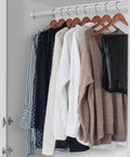 40 Walnut Wooden Suit Hangers With Notches And Chrome Swivel Hook For Suits Coats Jackets Pants Shirts Skirts Premium Lotus