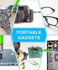 32 In 1 Magnetic Precision Screwdriver Set Tiny Repair Kit shown with watches, glasses, camera, and electronics repairs