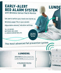 Wireless Early Alert Bed Alarm System for Seniors and Fall Prevention, No Wires, No Bedside Noise, Alerts Sent to Your Pager, Keeps Loved Ones Dignified While Boosting Nighttime Safety., 10 x 33 in wireless sensor pad and pager, white plastic