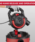 Beast All In One Wet Dry Vacuum With Detachable Blower 6 Gallon 5 Peak HP 70 CFM Suction 190 MPH Blower Easy One Hand Release