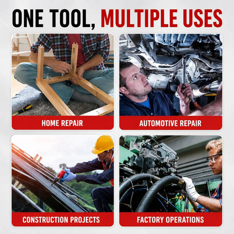 All Purpose Universal Socket Wrench Tool Set With Auto Adjusting Ten To Nineteen Millimeter Sockets For Three Eighths Inch Drive