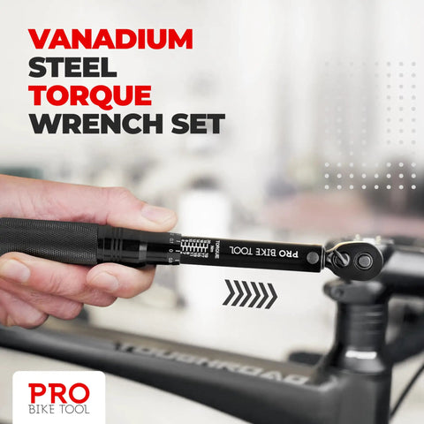 Pro Grade Bike Torque Wrench Set With 2 To 20 Nm Micro Adjustable Torque And Zero Point One Nm Precision in hand for bike repair