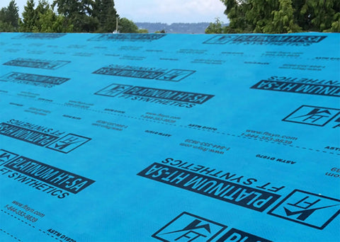 Beefy 41 Mil Ice And Water Roofing Underlayment 36 Inch X 67 Foot Roll Self Adhering high temp membrane on a roof deck.