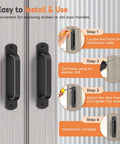 5.7 Inch Aluminum Sliding Barn Door Handle Set For Cabinets And Closets Sturdy Build Cabinet Pull For Drawers