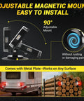 NOVCAPAR Wireless Trailer Lights with magnetic 90° mount; rechargeable LED tow light kit IP67 waterproof for trucks and RVs