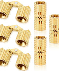 Hidden Brass Barrel Hinges Set For DIY Jewelry Boxes And Furniture 6 Pack 8mm Concealed Hinges With 180 Degree Opening