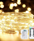 Battery Operated Fairy Lights With Remote 33Ft 100 LED Waterproof IP44 Indoor Outdoor Go Anywhere Starry Twinkle Decor