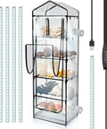 5 Tier Extra Tall Mushroom Grow Tent Kit With Light And Timer 80 By 19 By 27 Inch Greenhouse With 6500K LED Grow Light