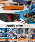 High Power DC Bench Power Supply 0-60V 0-20A 1200W With Encoder Knob And Output Switch Adjustable Regulated For Repair And Test Benchtop Power Source Black, used for circuit board repair