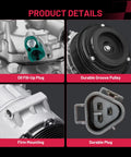 Heavy Duty AC Compressor With Clutch Built Tough For Toyota Camry Avalon Sienna Highlander And Lexus ES350 RX350 Fits 2010 To 2018 With 3.5 Liter V6 Engine Goes Smoke Cold Saves Your Bacon On Road Trips Replaces 98315 product details including oil fill-up plug, groove pulley, firm mounting, and durable plug.