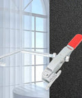 Beefy J Hook Toggle Clamp With 375LBS Holding Capacity And Adjustable Quick Release Pull Latch For Smoker Lids on gate panel
