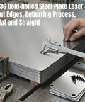 Four Pack 18 Gauge Cold Rolled A36 Steel Plates 12 By 16 Inch Standard Sheet Metal For Construction And Welding Projects Built To Last Heavy Duty Fabrication Needs With Smooth Edges And Great Weldability, stacked steel plates measured with caliper