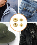 Leather Snap Fasteners Kit With 20 Sets Of 15mm Press Studs And Setter Tools In Gold for clothing and fabric projects.