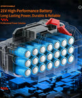 Diagram of 21V high-performance battery for Cordless 21V Weed Trimmer With Dual 2000mAh Batteries And Charger No Cord Hassle
