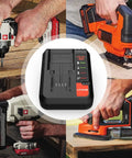 Heavy Duty Fast 2A 20V Lithium Battery Charger For Black And Decker 20V Tools And Porter Cable 20V Tools With 52 Inch Cable Replacement
