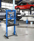 6 Ton Hydraulic Press Heavy Duty Shop Press With Adjustable Stand Bearing Press Kit in auto repair workshop