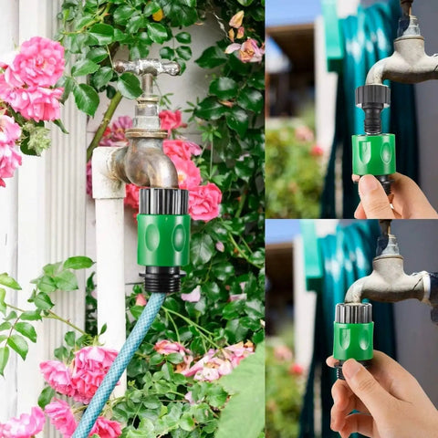 Upgrade Your Outdoor Setup With This Quick Garden Hose Faucet Connector Repair Kit For Effortless Irrigation And Watering Blank Tube Fixes Today, green plastic, garden tap connector