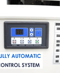 Control panel of Heavy-Duty Industrial Spot Cooler With Rollin' Brake Wheels, Top-Shelf Commercial Air Conditioner.