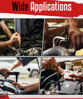 Mechanic using One Half Inch Drive Deep Impact Socket Set, 20 Piece Metric Cr-V Steel on automotive engine