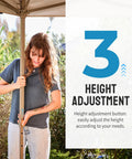 Person adjusting 13 By 13 Pop Up Gazebo With Mosquito Netting Centerlok Six Sided Portable Canopy, view of height adjustment feature.