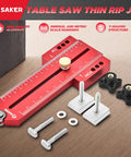 Thin Rip Jig Table Saw Guide For Repetitive Narrow Strip Cuts Fits 3/4 X 3/8 Inch Slots Pro Grade Heavy Duty CNC aluminum