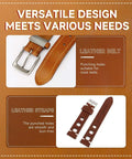 Leather Circle Cutter Set With 10 Round Punch Tools for belts and straps, showcasing versatile designs for precision leathercraft cuts.
