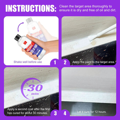 White Multi-Surface Touch Up Paint Pen Set 7oz No Fuss Glossy And Matte Quick Dry Odorless Waterproof Formula For Fixing Chips tutorial