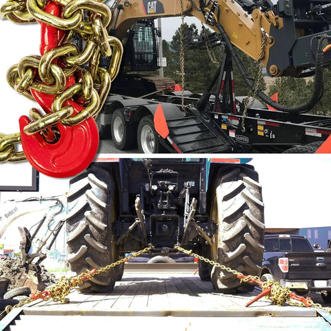 Badass Two Pack Ratchet Load Binder With Grade 70 Hook To Hook Five Sixteen Inch By Ten Foot Chains Built Different To Haul Heavy Loads Without A Sweat And Keep Your Cargo Locked Down Dead