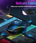 Close-up of XL desk pad with mouse, showing Shortcut Desk Pad With 9 Quick Formula Guides for Spreadsheets, waterproof non-slip surface