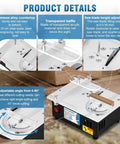 Handy Mini Table Saw S3 Portable Precision Craft Table Saw with adjustable blade height and angle for hobby woodworking