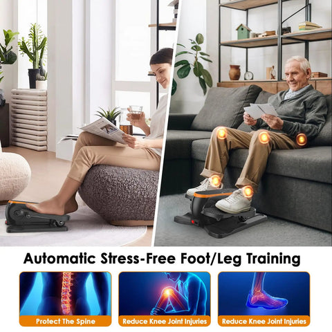 Under Desk Elliptical Machine No Fuss Quiet Motor Seated Pedal Exerciser for Office and Seniors Electric Leg Workout in use