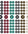 120 Piece Polishing Kit For Rotary Tool With One Eighth Inch Shank Universal Fit Buffing Wheels assorted colors and materials