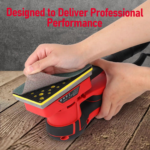 350W Brushless Sheet Sander With 6 Speed Dial Delivers Smooth As Butter Finishing Using Zero Fatigue Grip And Killer Motor Power For Woodworking Carpentry Polishing Projects Plus 12 Pro Grade Sanding Pads Included