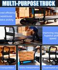 ErShangMao Motorized Flatbed Cart With 900W Dual Brushless Motor, 12kmH Electric Pallet Jack For Warehouse in various uses.