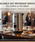 Heavy Duty 120 Cup Coffee Urn With 18 Liter Stainless Steel Construction Electric Hot Beverage Dispenser Auto Keep Warm