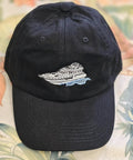 Yacht Cruise Embroidered Cotton Baseball Cap Hat Black Dope Gift For Sailors And Cruisers Adjustable Strap Six Panel Low Profile Dad Hat For Boat Trips