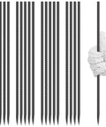 Heavy Duty 12 Inch Rebar Stakes 20 Pack Durable Metal Garden Stakes With Chisel Point End 5/16 Inch Diameter Landscape Timber Spikes