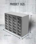Heavy Duty 24 Drawer Metal Parts Cabinet With Clear PS Drawers Bolt And Nut Organizer For Workshop Garage Or Office