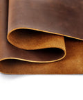 Oil Tan Crazy Horse Cowhide Leather Sheets 1.8-2.0mm Thick Full Grain Genuine Leather for Tooling Sewing Wallets Crafts in Dark Brown 8x12 Inches