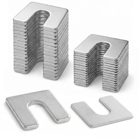 Pro Grade Auto Body Alignment Shim Kit Set, Zinc Plated Steel Shims For Fender And Door Adjustment, One Sixteenth Inch And One Eighth Inch Thick, Three Eighths Inch Slot, 30-Piece Universal Stackable Shims For Precise Fitment