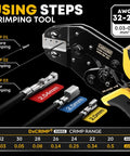 Crimping Tool And Connector Kit With 20 Types JST XH SYP 2.5mm And 2.54mm Connectors, 32 20 AWG Crimp Pliers in use