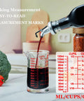 Glass Shot Measuring Cup 4oz for Cocktails and Espresso with Bar Grade Multi Scale Markings in Ounces Milliliters And Cups