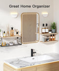 Top Tier Set Of 3 Floating Bathroom Shelves With Wire Storage Basket Crafted From Solid Natural Paulownia Wood For Durable Wall Mounted Decor And Big Time Clutter Relief, showcasing organization of bathroom essentials.
