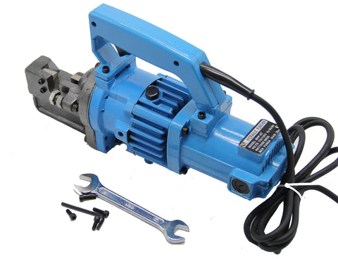 Portable Hydraulic Rebar Cutter 4-20mm Electric Steel Rope Cutting Tool for Construction Onsite with blue casing and tools
